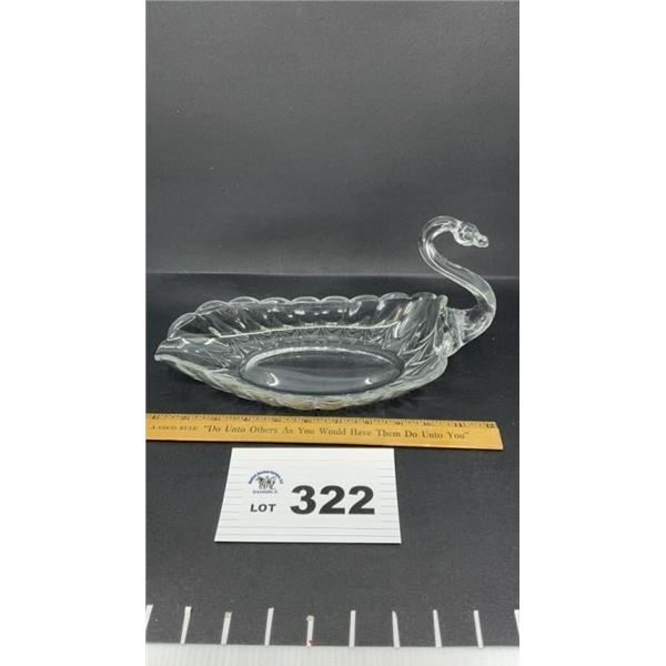 DUNCAN MILLER GLASS SWAN