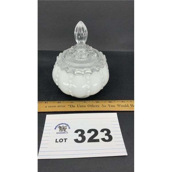 FENTON HOBNAIL COVERED BOWL