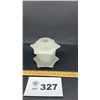 Image 1 : FROSTED GLASS VOLIVE CANDLE HOLDER 5 INCHES TALL