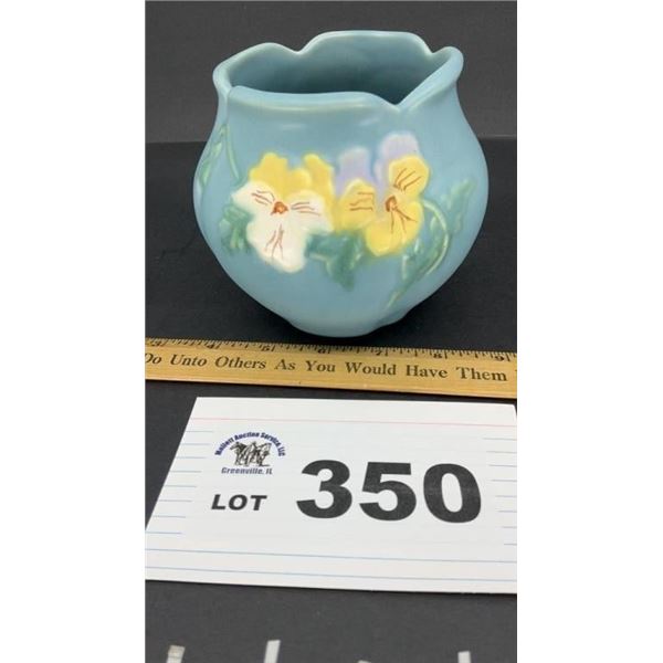 WELLER POTTERY PANSY, 5 INCHES TALL