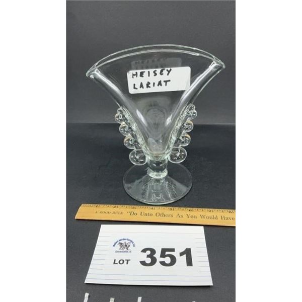 HEISEY CRYSTAL LARIAT , 8 INCHES TALL