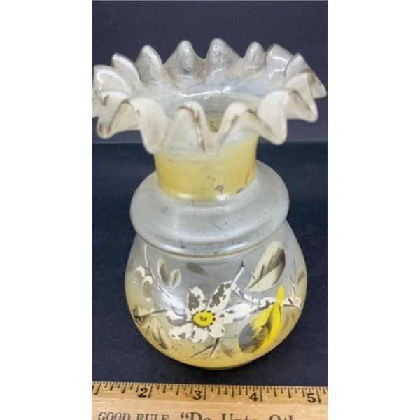 BRISIOLGLASS VASE, 5 INCHES TALL