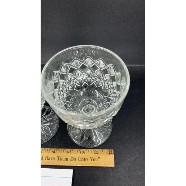 MCKEE GLASS CO. FINECUTBLOCK GOBLETS 3