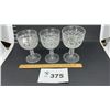 Image 3 : MCKEE GLASS CO. FINECUTBLOCK GOBLETS 3