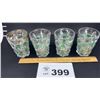 Image 1 : 4 EAPG TUMBLERS, BULLSEYE AND DAISY PATTERN, 4