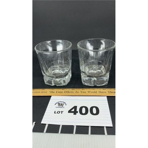 2 LIBBY GLASS OLD FASHION GLASSES