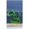 Image 2 : HEISEY GLASS IMPERIAL PLUG GREEN HORSE, 4 INCHES