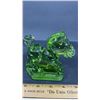Image 3 : HEISEY GLASS IMPERIAL PLUG GREEN HORSE, 4 INCHES