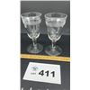Image 1 : NEEDLE ETCHED GOBLETS, 7 INCHES TALL
