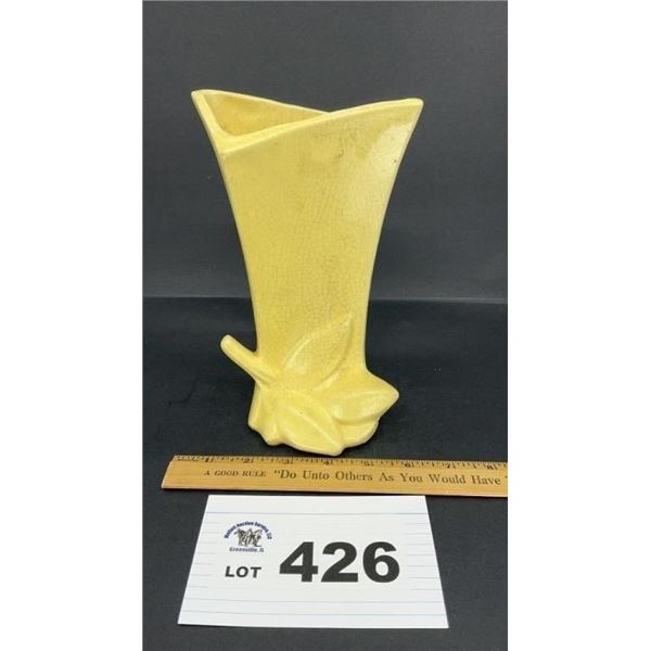 McCOY MATTE YELLOW VASE 8.5 inches tall