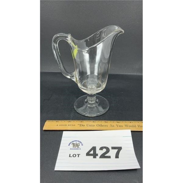 EAPG CREAMER PITCHER, flaw & crack 7 inches tall