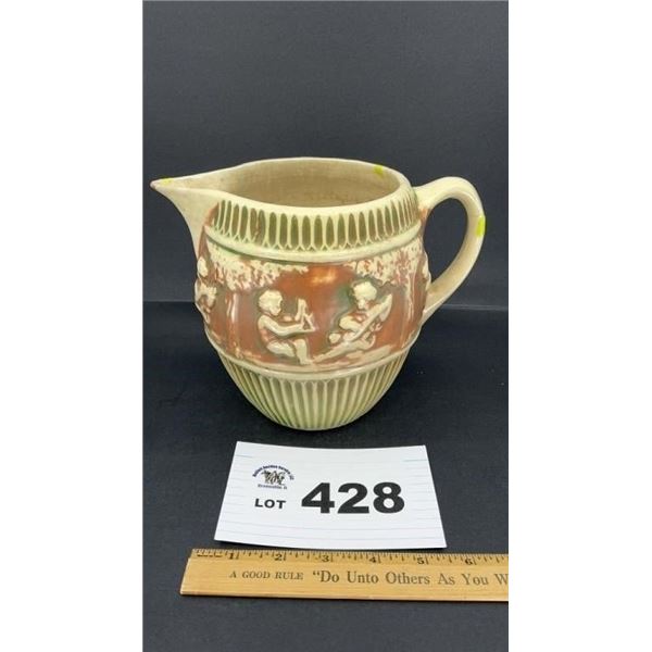ROSEVILLE POTTERY "DONATELLO" PITCHER, Chips