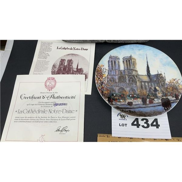 HENRI d’ARCEAU & FILS DECORATED PLATE NUMBERED