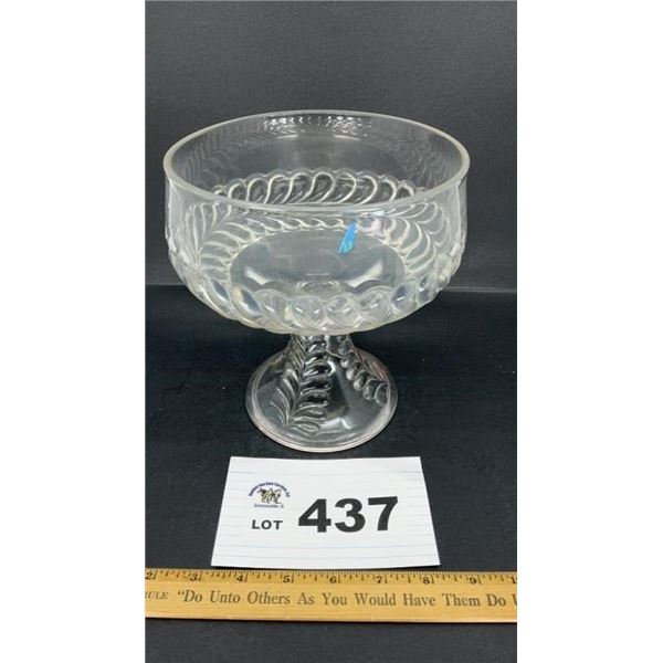 EAPG COMPOTE, CRACK IN BOTTOM 7 inches tall