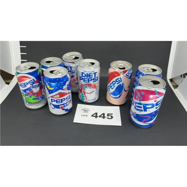 VINTAGE HOLIDAY PEPSI CANS