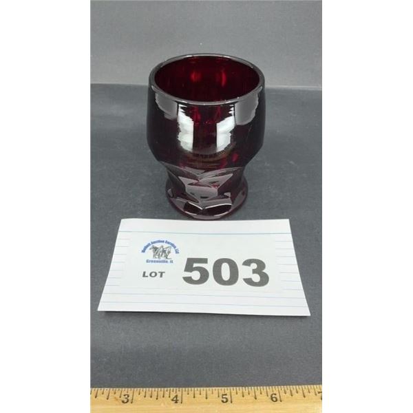 DUNCAN MILLER GEORGIAN TUMBLERS, RUBY RED