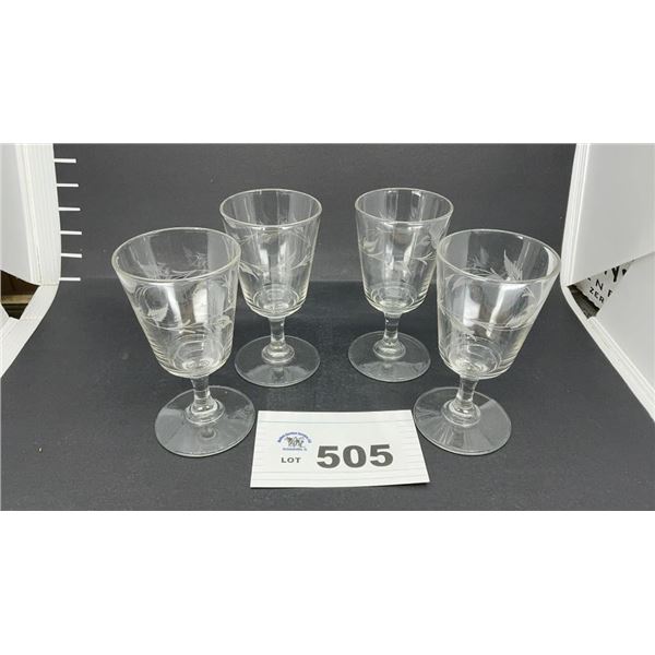 FOOTED, ETCHED STEMWARE 4