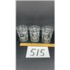 Image 1 : 3 ETCHED TUMBLERS