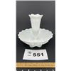 Image 1 : 8 inch  MILK GLASS EPERGNE. 2 pcs