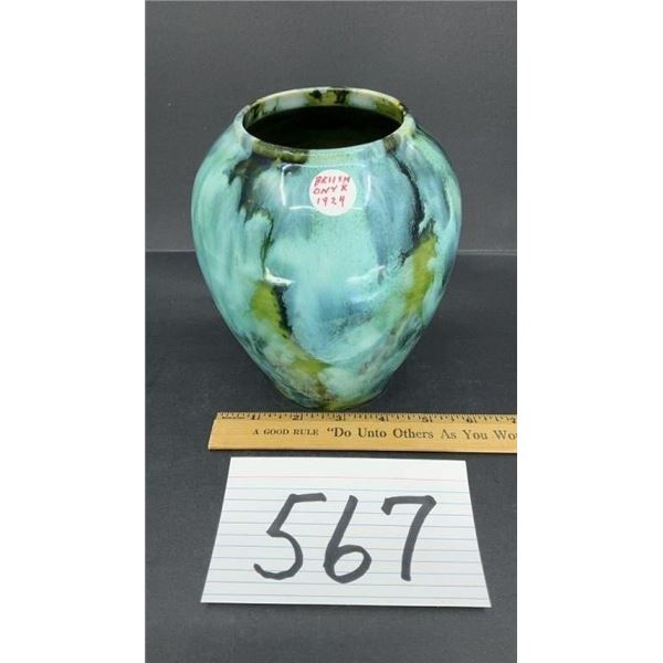 McCOY BRUSH ONYX 6 inches tall VASE 1924