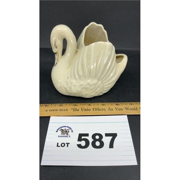 UNMARKED 5 inch SWAN PLANTER