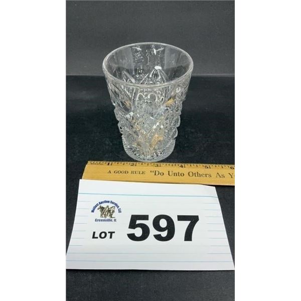 FARENTUM GLASS CO C1898 ARCHED CANE & FAN TUMBLER