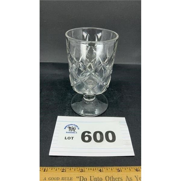 CUT GLASS SPOONER 5.5 inches tall