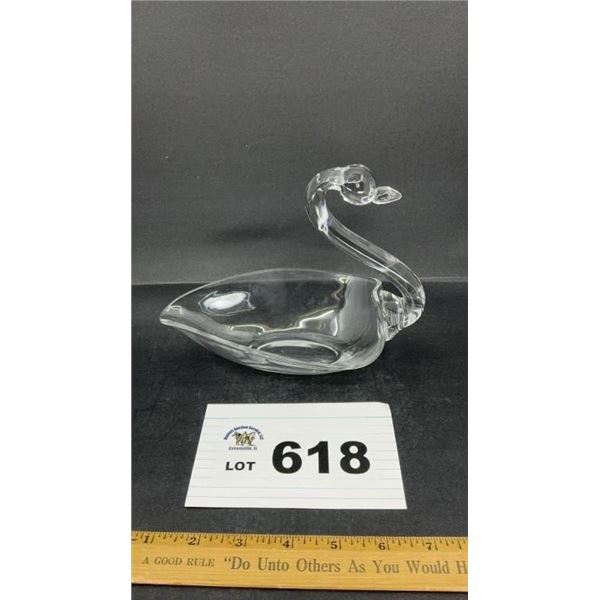 DUNCAN MILLER 7 inch GLASS SWAN
