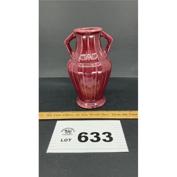 BRUSH MCCOY BURGUNDY VASE