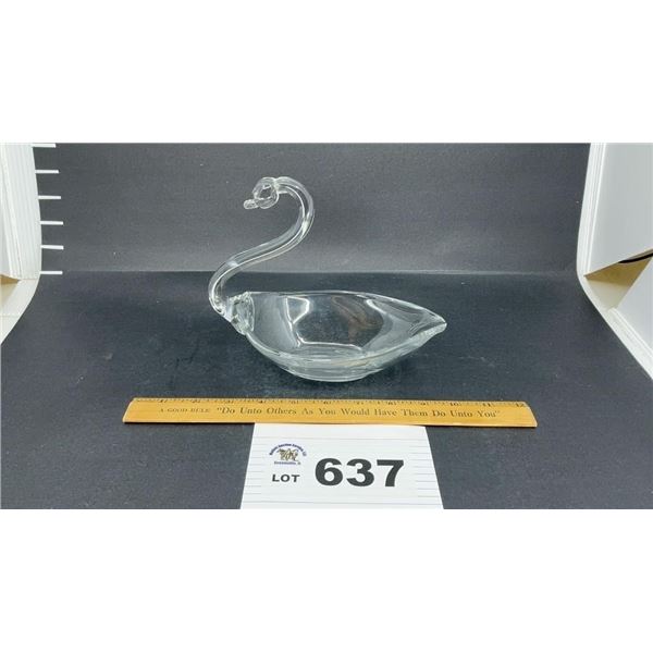 DUNCAN MILLER SWAN GLASS DISH