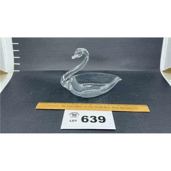DUNCAN MILLER SWAN GLASS DISH