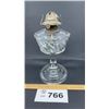 Image 1 : DUNCAN MILLER OIL LAMP, SWIRL 11 INCHES TALL