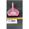 Image 2 : FENTON GLASS HAND PAINTED BASKET, 7 INCHES TALL