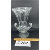 Image 1 : TIFFIN GLASS FOOTED VASE, 11 INCHES TALL