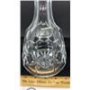 Image 2 : CRYSTAL DECANTER WITH STOPPER, 10 INCHES TALL