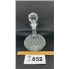 Image 1 : CRYSTAL DECANTER WITH STOPPER 9 INCHES TALL