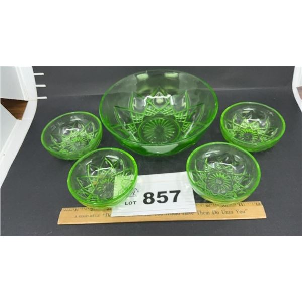 HAZEL ATLAS SERVING BOWL AND BERRY BOWLS