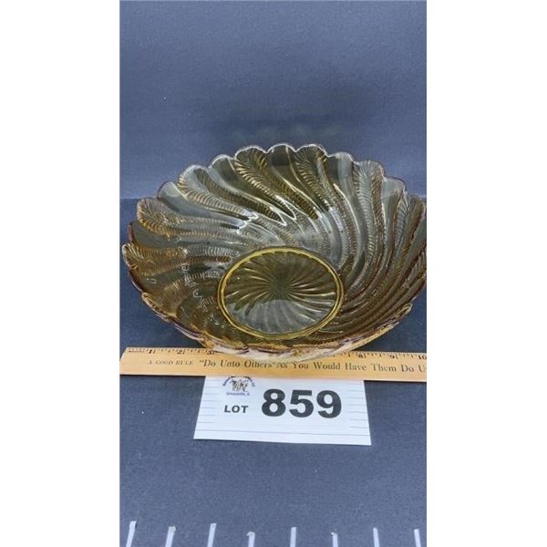 EAPG AMBER SERVING BOWL