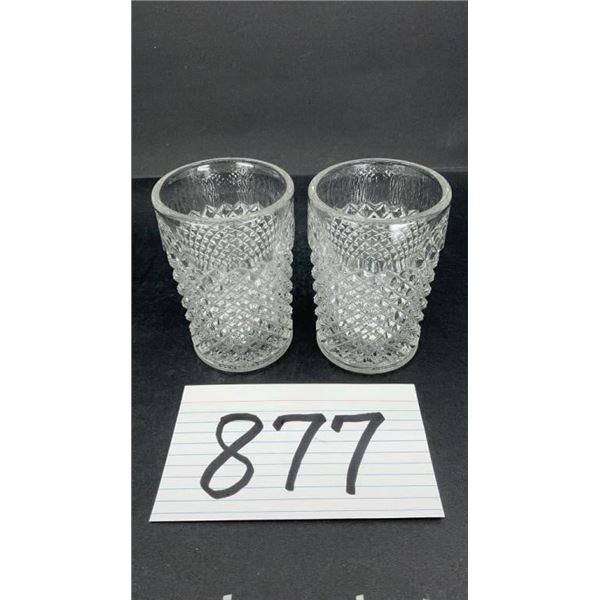 INDIANA GLASS CO. DIAMOND POINT TUMBLERS