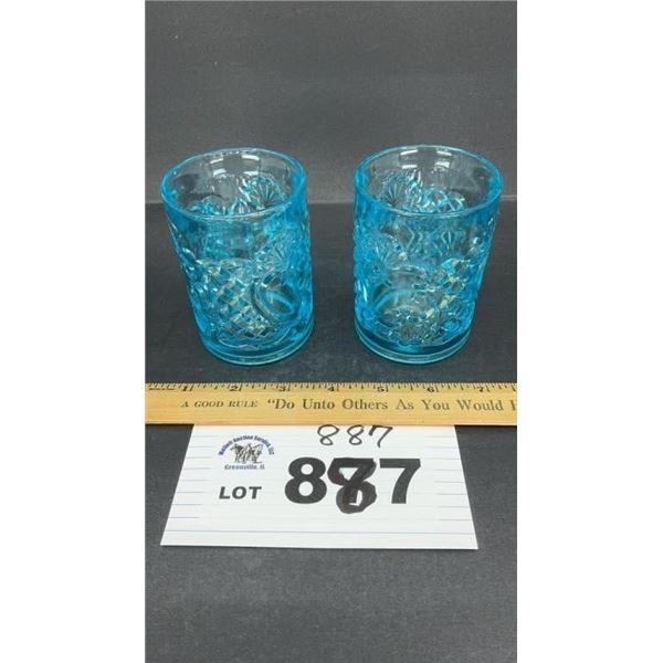 REPRODUCTION CROESUS AQUAMARINE TUMBLERS 2
