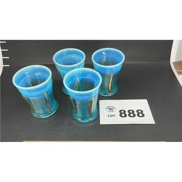 NORTHWOOD GLASS CO. DRAPE TUMBLERS 4