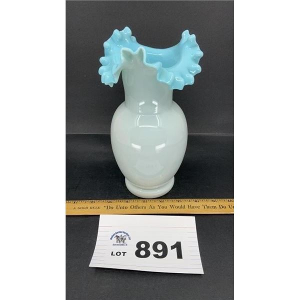FENTON BLUE CREST 9 inch VASE