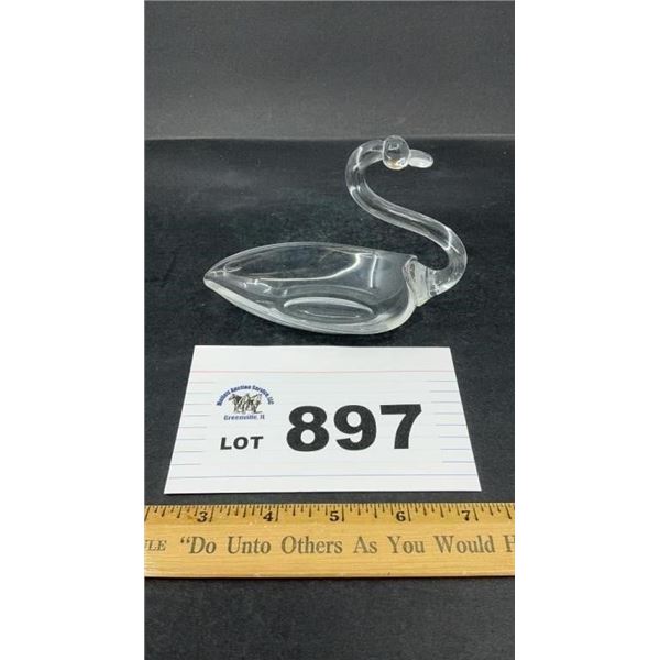 DUNCAN MILLER 4 inch GLASS SWAN