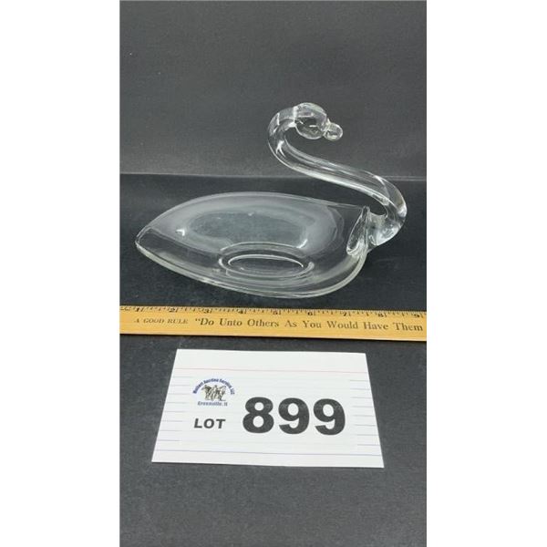 DUNCAN MILLER 6 inch GLASS SWAN