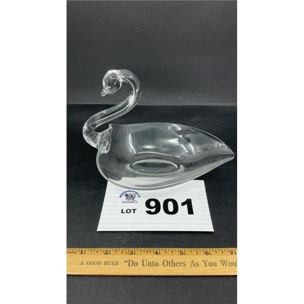 DUNCAN MILLER 6 inch GLASS SWAN