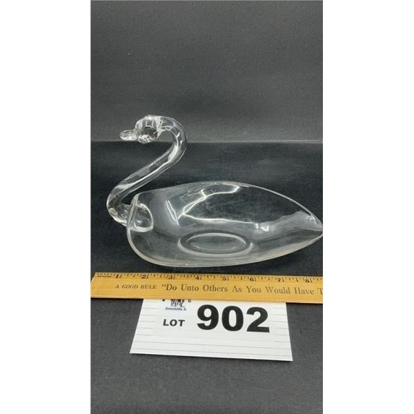 DUNCAN MILLER 5 inch GLASS SWAN