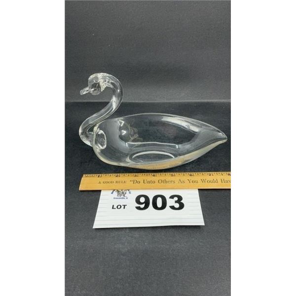 DUNCAN MILLER 5 inch GLASS SWAN