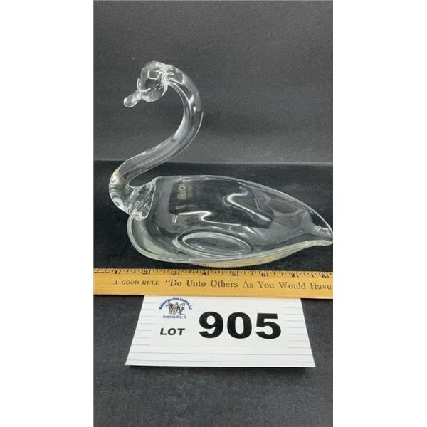DUNCAN MILLER 6 inch GLASS SWAN