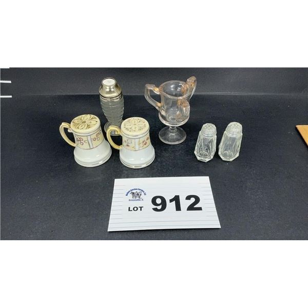 SALT & PEPPER SHAKERS ( NIPON, HAZEL ATLAS, E