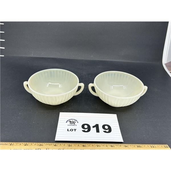 MACBETH EVANS PETALWARE CREMAX SOUP BOWLS